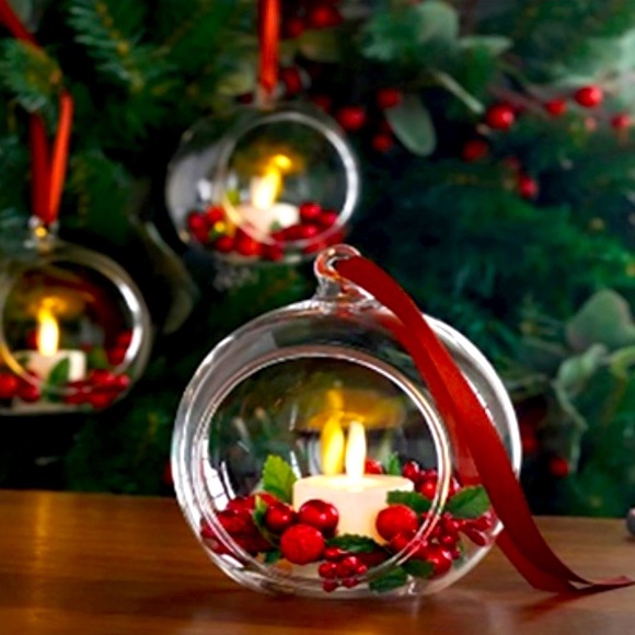 Luminara Blown Glass Ornament with Flameless Tealight Candle - Picture 1 of 6